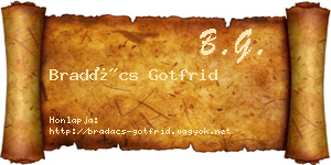 Bradács Gotfrid névjegykártya